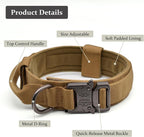 Tactical Dog Collar, Adjustable Military Training Nylon Dog Collar - Image 3