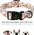 Fall Dog Collar, Cute Orange Pumpkin Pattern Puppy Collar, Soft Comfort - Image 6