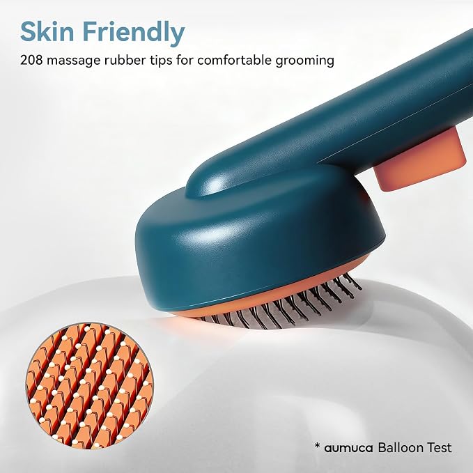 Aumuca Skin Friendly Self-Cleaning Slicker Brush - Image 3