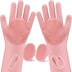 6PCS Pet Grooming Kit for Dogs, Cats and Horses | Dog Washing Gloves | Dog Bath by Augwind
