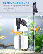 Gravel Vacuum for Aquarium, Fish Tank Cleaner Kit, Mini Manual Fishtank Vacuum - Image 7