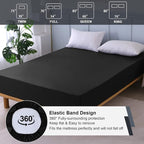Waterproof Mattress Protector Full, Fitted Sheet Style Breathable Mattress Cover - Image 5