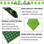 ADOGGYGO St Patrick Dog Bandana 2 Pack, Reversible Shamrock Pet Scarf Bib - Image 5