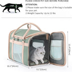 Airline Approved Pet Carrier Backpack, Waterproof PU Foldable Design - Image 3