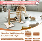 Hamiledyi Rabbit Jump Bar Rabbit Adjustable Hurdles Wooden Obstacle Exercise - Image 4