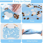 Dog Cat Mat for Food and Water, Rapid Absorbent Pet Feeding Mat, Bone Shaped - Image 5