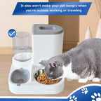 Automatic Cat Food and Water Dispenser Set 2 in 1, All-in-One Gravity Pet Feeder - Image 4