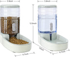 Automatic Dog Cat Feeder and Water Dispenser Gravity Food Feeder and Waterer Set - Image 4