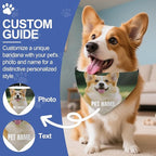 Custom Dog Bandana with Photo Personalized Dog Bandana Custom Image & Text - Image 4
