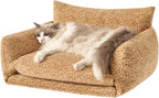 Hollypet Cat Bed Fluffy Plush Mutifuctional Double-Layer Soft Pet Couch by Hollypet
