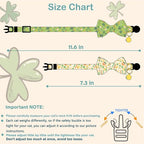 Faygarsle 2 Pack St Patrick's Day Cat Collar Cute Trefoil Gold Coin Printed - Image 2