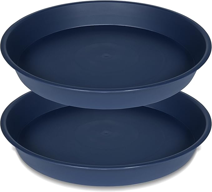 2 Pack of 16 17 inch Plant Saucer, 2.3" Depth, Plant Trays by Bleuhome