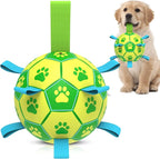 QDAN Dog Toys Soccer Ball, Dog Tug Toy, Water Toy, Durable Balls by QDAN