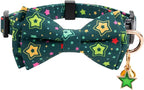 2 Pack Cotton Cat Collar with Bow Tie and Bell - Image 3