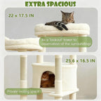 78.8" Large Cat Tree Tower for Indoor Kitties, Sisal Scratching Posts, Hammock - Image 5