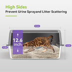 2 Pack Stainless Steel Litter Box, XL Enclosed Cat Litter Boxes, Metal Litter - Image 2