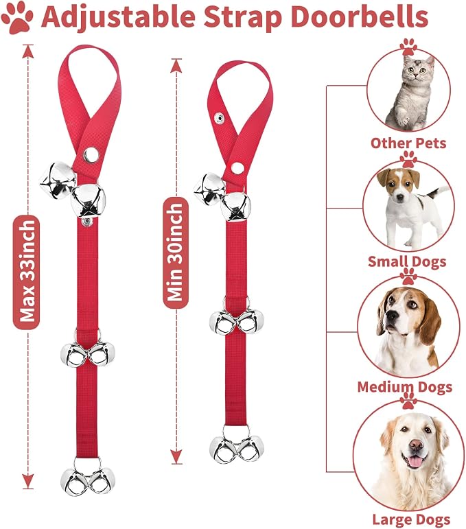 2 Pack Dog Doorbells, Pet Training Bells - Image 4