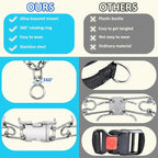 Stainless Steel Dog Collar, Tangle-Free 360° Swivel Collar - Image 6