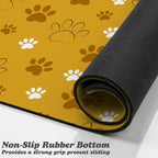 Dog Food Mat, Absorbent Water Bowl Mats Cat Pet Feeding Placemats Yellow 16 * - Image 3