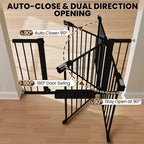 29.7-46" Extra Wide Baby Gate for Stairs, Pressure Mounted Dog Gate Indoor for - Image 7