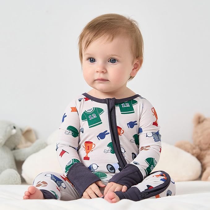 pureborn Baby Infant Boys Girls Sleeper Snug Fit Viscose from Bamboo Pajamas - Image 2