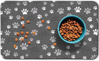 Dog Food Mat, Absorbent Water Bowl Mats Cat Pet Feeding Placemats Dark Gray 12 by Zoeeya