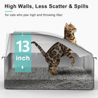 Stainless Steel Litter Box | XXL Deepened 8" Design Enclosed Box - Image 2