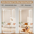 59“ Extra Tall Cat Gate for Doorway: 33.4-37.4” Wide Pet Gate, Auto Close/One - Image 7