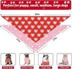 Valentine's Day Dog Bandana, 2 Pack Adjustable Holiday Party Birthday Pets - Image 6