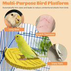 3 Pcs Bird Perch Resin Bird Beak Grinding Stone Leaf Shape Perch Stand Foot - Image 6
