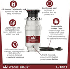 Waste King Garbage Disposal for Kitchen Sink - Image 3