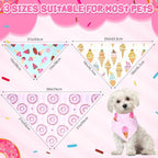 100 Pcs Dog Bandanas Bulk Hawaiian Dog Bandanas Summer 3 Sizes Washable - Image 2