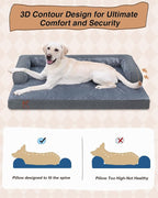 KSIIA Washable Dog Bed XXXL Senior Dog, Orthopedic Warm Soft Pet Sofa - Image 4