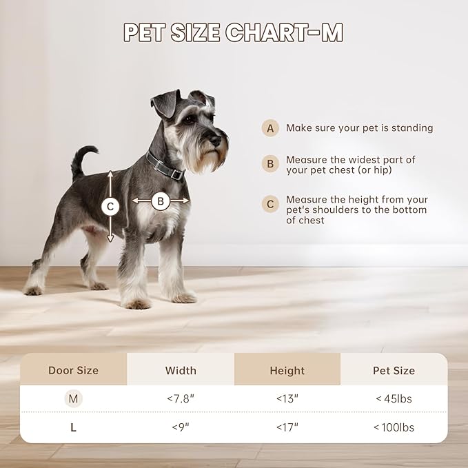 Never Rust Dog Door with Durable Plastic Frame, Medium Doggy Door - Image 6