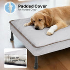 Veehoo Elevated Dog Bed with Waterproof Cushion, Cooling Raised Dog Beds with - Image 3