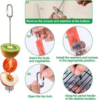 3 Pcs Bird Cage Food Holder Stainless Steel Parrot Fruit & Vegetable Skewer - Image 3