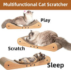 Nekosan Cat Scratcher Cardboard Bed, 27.5" Extra Large Cat Scratch Sofa Bed - Image 3