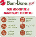SPOT Bam-Bones Plus Branch -Bamboo Fiber & Nylon, Durable Long Lasting Dog Chew - Image 3