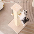 Large Cat Scratching Post with Heavy Duty Base 33" Sturdy Square Sisal Scracher - Image 7