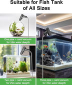 AQQA Aquarium Gravel Cleaner, 4-in-1 Upgrade Suction Power Manual Fish Tank - Image 4