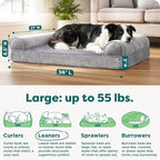 Furhaven Orthopedic Dog Bed for Large/Medium Dogs w/ Removable Bolsters & - Image 3