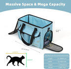 Cat & Dog Carrier for Pets Up to 15 Lbs, Airline Approved Soft-Sided - Image 3