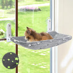 Cat Window Perch, Glow in The Dark Cordless Foldable Pet Hammock Bed by Zoratoo