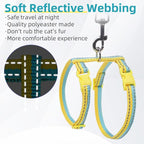 PUPTECK Adjustable Cat Harness and Leash Set Escape Proof Kitten Strap Collar - Image 5