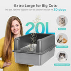 Enclosed Stainless Steel Cat Litter Box - Image 3