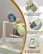 Small Bird Training Stand Portable Tabletop Birds Perch Desktop Platform - Image 4