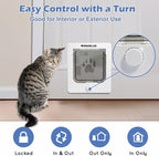 Wordcam Medium Cat Door Flap, 4 Way Locking Cat Door - Image 2