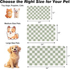 Checkered Dog Food Mat, Absorbent Leak-Proof Pet Feeding Mat, Quick Dry Cat - Image 2