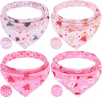 PAWCHIE Christmas Dog Bandanas 4 Pack, Reversible Dog Party Triangle Scarf Bibs by PAWCHIE