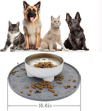 2pcs Silicone pet Food mat, Dog Food and Water mat, Raised Edge Rubber mat - Image 2